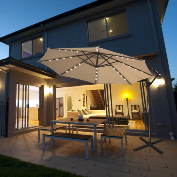 Sppotlight Patio Offset Umbrella Solar Powered LED - Image 3