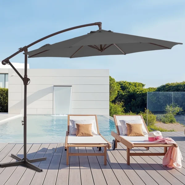 Sppotlight Outdoor Hanging Offset Cantilever Umbrella for Patio