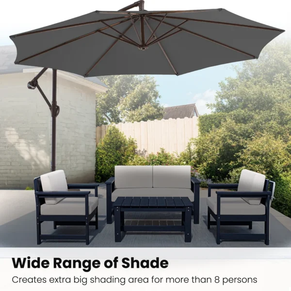 Sppotlight Outdoor Hanging Offset Cantilever Umbrella for Patio - Image 3